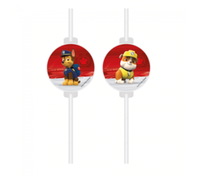 Procos Party Paw Patrol Drink Straws Paper | 4 pieces