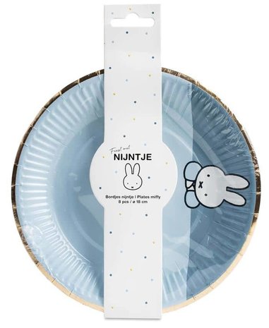 Plate Miffy baby blue 18 cm | 8 pieces