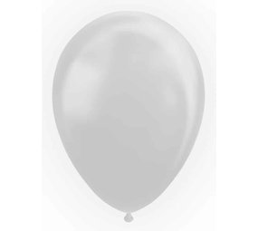 Zilveren ballonnen metallic 30cm | 50 stuks