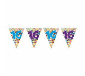 Folat Flag line 16 years Birthday Blocks Folat Flag line 16 years Birthday Blocks