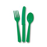 Unique Party Cutlery green | 18-piece
