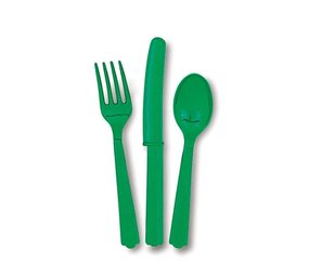 Unique Party Cutlery green | 18-piece Unique Party Cutlery green | 18-piece