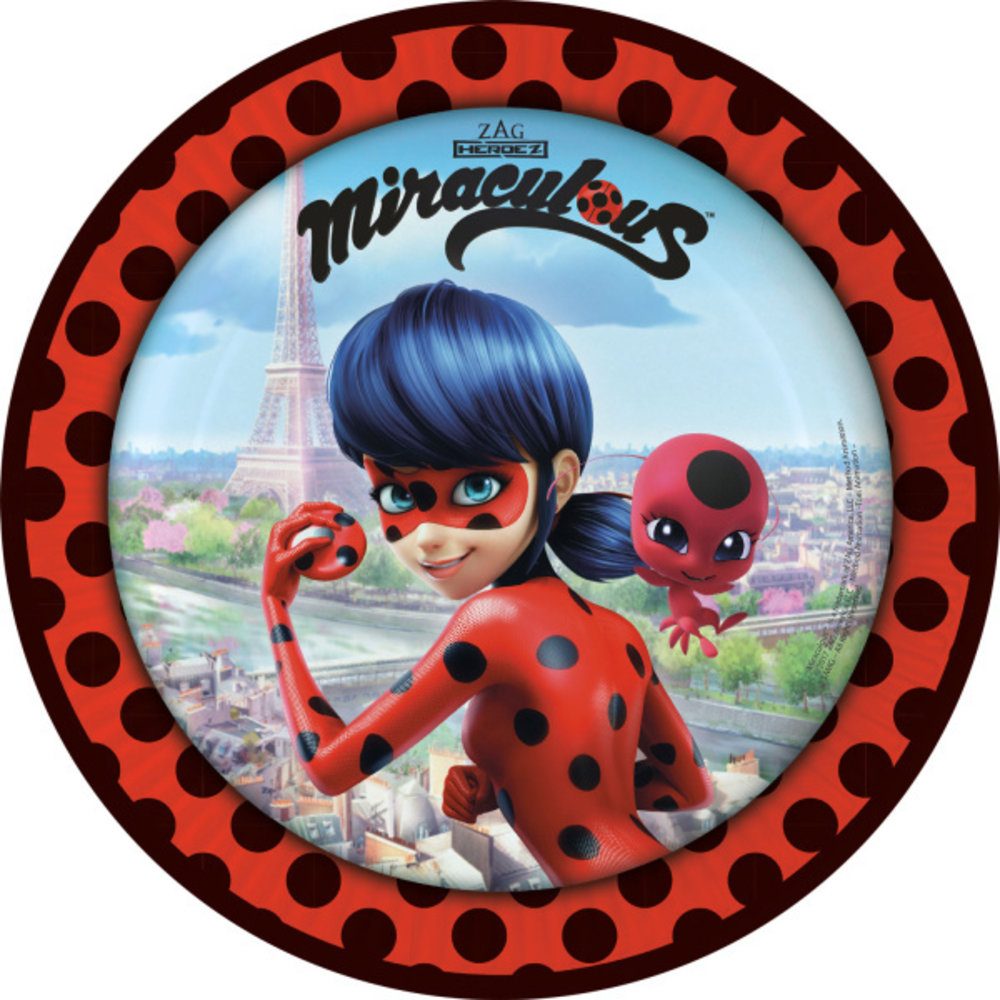 Procos Party Miraculous LadyBug Board 23cm | 8 Stücke Procos Party Miraculous LadyBug Board 23cm | 8 Stücke
