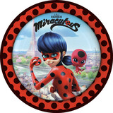 Procos Party Miraculous Ladybug bord 23cm | 8 stuks Procos Party Miraculous Ladybug bord 23cm | 8 stuks