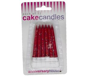 Cookies rouges Glitter | 12 pièces avec supports Cookies rouges Glitter | 12 pièces avec supports