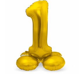 Figurenballon 1 Stehend Gold | 72 cm Figurenballon 1 Stehend Gold | 72 cm