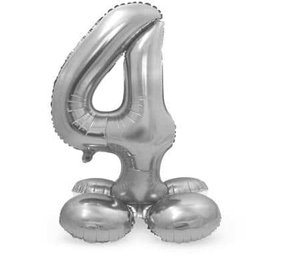 Figurenballon 4 silberstand | 72 cm