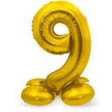 Figure Balloon 9 debout Gold | 72 cm