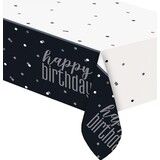 Nappe Joyeux anniversaire Glitz Black Silver | 140x214cm Nappe Joyeux anniversaire Glitz Black Silver | 140x214cm