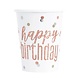 Cup Rose Gold Happy Birthday Roségold Glitter | 8 Stücke Cup Rose Gold Happy Birthday Roségold Glitter | 8 Stücke