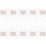 Tischdecke alles Gute zum Geburtstag Roségold Glitz | 140x214cm