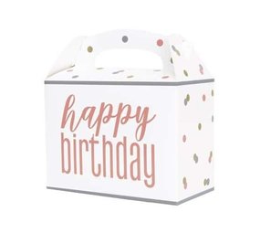 Unique Party Traktatie doosje Glitz Rose Goud | 6 stuks Unique Party Traktatie doosje Glitz Rose Goud | 6 stuks