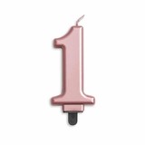 Globos Nordic Candle 1 year Rose Gold Metallic | 8cm Globos Nordic Candle 1 year Rose Gold Metallic | 8cm