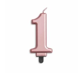 Globos Nordic Candle 1 year Rose Gold Metallic | 8cm Globos Nordic Candle 1 year Rose Gold Metallic | 8cm