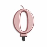 Globos Nordic Kerze 0 Jahre Roségold Metallic | 8cm Globos Nordic Kerze 0 Jahre Roségold Metallic | 8cm