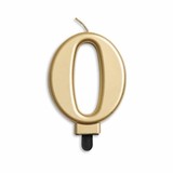 Globos Nordic Bougie 0 ans Or Metallic | 8cm Globos Nordic Bougie 0 ans Or Metallic | 8cm
