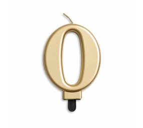 Globos Nordic Bougie 0 ans Or Metallic | 8cm Globos Nordic Bougie 0 ans Or Metallic | 8cm