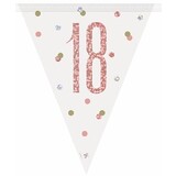 Unique Party Flag Line Slinger 18 years Rose Gold Glitz | 274cm Unique Party Flag Line Slinger 18 years Rose Gold Glitz | 274cm