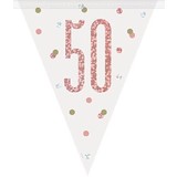 Unique Party Flag Line Slinger 50 Years Rose Gold Glitz | 274cm