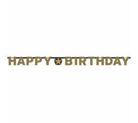 Letterlinger Happy Birthday Gold | 213cm Letterlinger Happy Birthday Gold | 213cm