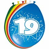 Ballonnen 19 jaar | 8 stuks Ballonnen 19 jaar | 8 stuks