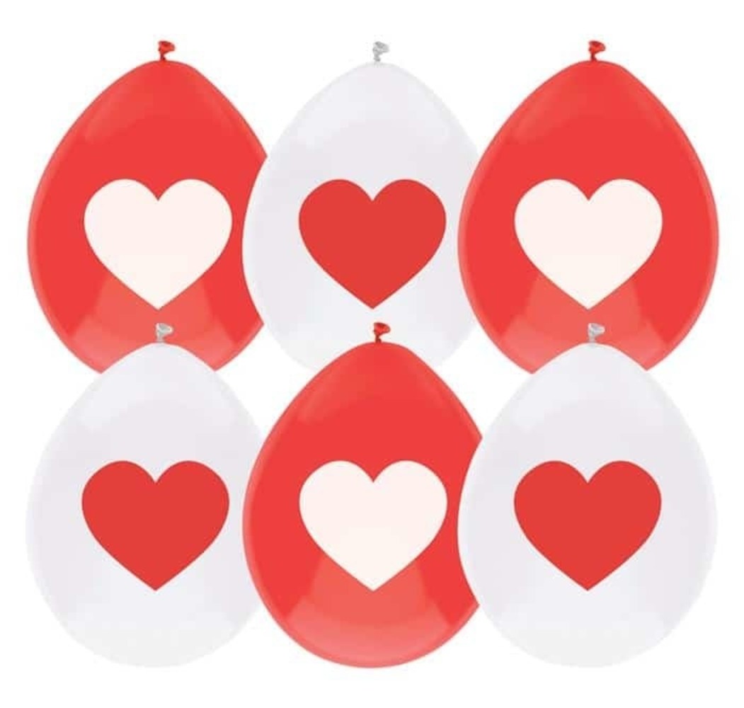 Writable balloons with hearts 5 pieces