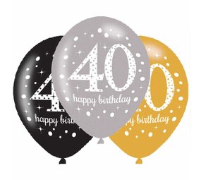 Amscan Ballons 40 ans Anniversaire étincelant | 6 morceaux Amscan Ballons 40 ans Anniversaire étincelant | 6 morceaux