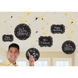 Decoration Swirl Happy Birthday Sparkling Gold with age | 12 pieces Decoration Swirl Happy Birthday Sparkling Gold with age | 12 pieces