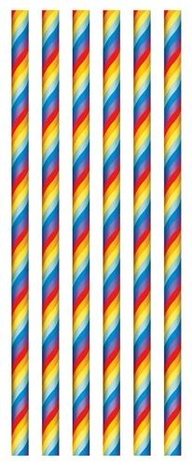 Straws Rainbow Paper 20 pieces Straws Rainbow Paper 20 pieces