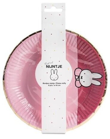 Teller Miffy Baby Pink 18 cm | 8 Stücke