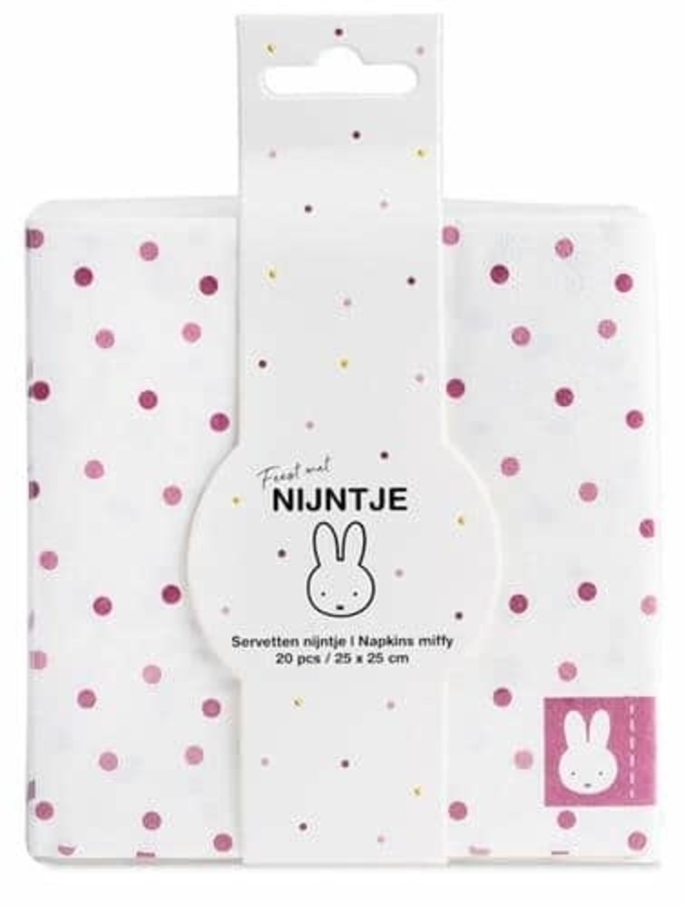 Servet Nijntje baby roze | 20 stuks