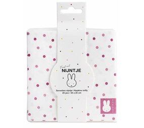 Serviette Nijntje Baby Pink | 20 Teile Serviette Nijntje Baby Pink | 20 Teile