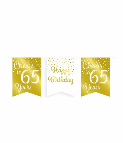 Slinger Cheers to 65 years wit/goud | 6m
