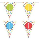Ligne de drapeau SLINGER 1 AN ANNÉE COULEURS DE FESTIVE PAPIER | 6 m Ligne de drapeau SLINGER 1 AN ANNÉE COULEURS DE FESTIVE PAPIER | 6 m