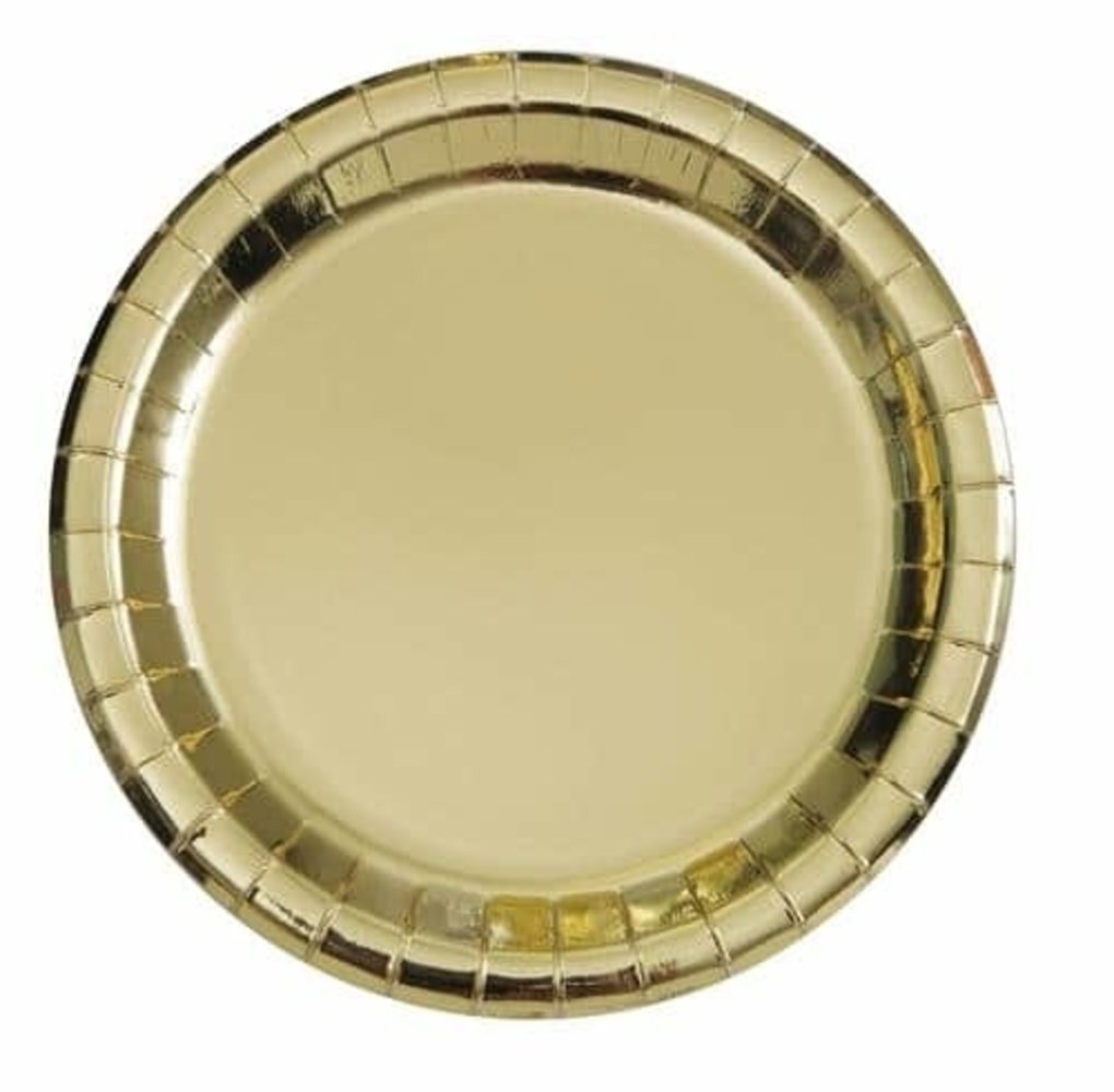 Platten Gold Metallic 18cm | 8 Stücke