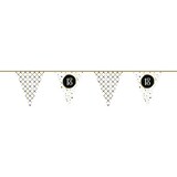 Ligne de drapeau Slinger 18 ans Papier d'or festif | 6 m Ligne de drapeau Slinger 18 ans Papier d'or festif | 6 m