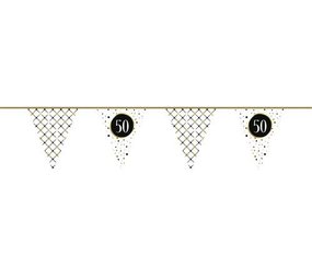 Flag Line Slinger 50 Years Festive Gold Paper | 6 MTR Flag Line Slinger 50 Years Festive Gold Paper | 6 MTR