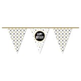Vlaggenlijn Slinger Happy Birthday Festive Goud Papier | 6 mtr Vlaggenlijn Slinger Happy Birthday Festive Goud Papier | 6 mtr