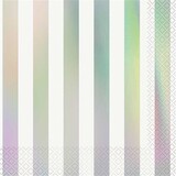 Napkins Iridescent stripes 33x33cm | 16 pieces Napkins Iridescent stripes 33x33cm | 16 pieces