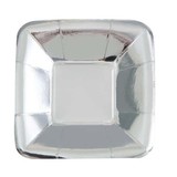 Silver Metallic Square 13cm | 8 pieces