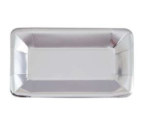 Borden Silver Rectangle métallique 23cm | 8 pièces Borden Silver Rectangle métallique 23cm | 8 pièces