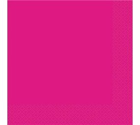 Servetten Neon Pink Fuchsia 33x33cm | 20 stuks Servetten Neon Pink Fuchsia 33x33cm | 20 stuks