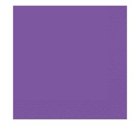 Servetten Neon Paars 33x33cm | 20 stuks Servetten Neon Paars 33x33cm | 20 stuks