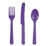 Unique Party Cutlery Neon Purple | 18-piece Unique Party Cutlery Neon Purple | 18-piece