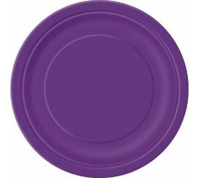 Unique Party Plates deep purple 23cm | 16 pieces Unique Party Plates deep purple 23cm | 16 pieces