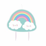Cake Candle Rainbow & Cloud 8.5x9cm | pro Einheit