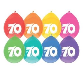 Luftballons 70 Jahre 30 cm | 8 Stücke Luftballons 70 Jahre 30 cm | 8 Stücke