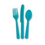 Unique Party Cutlery Caribbean Teal | 18-piece