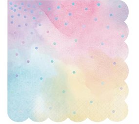 Creative Converting Iridescent napkins 33x33cm | 16 pieces Creative Converting Iridescent napkins 33x33cm | 16 pieces