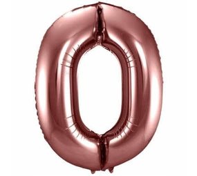 Folat Folie Ballon Number 0 Bronze | 86cm Folat Folie Ballon Number 0 Bronze | 86cm